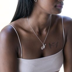 Initialen Anhänger Halskette