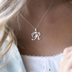 Initialen Anhänger Halskette