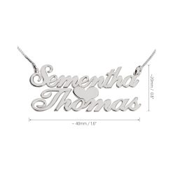 Zwei Namen Halskette