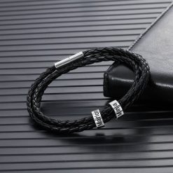 Vater Armband - Namensarmband aus Leder für Männer