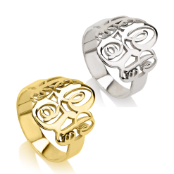 Ineinandergreifender Monogramm-Ring