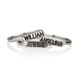 Stapelbarer Ring mit Namen