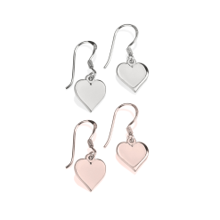 Baumelnde Herzohrringe