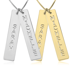 Vertikale Doppelbarren-Halskette