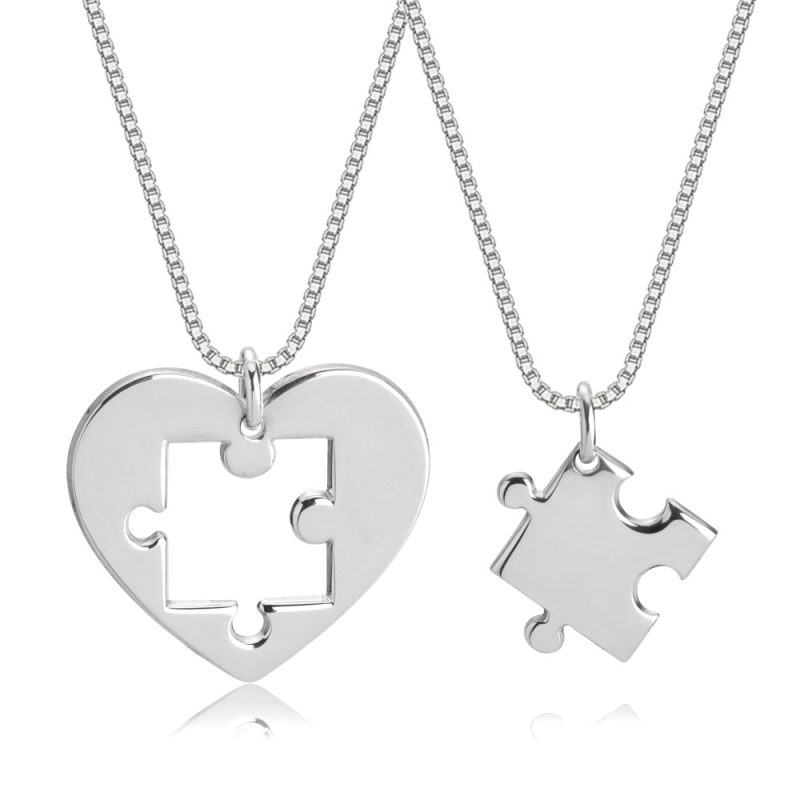 Herz Puzzle Halskette