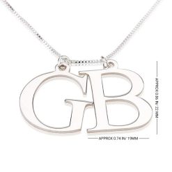 Zwei Initialen Halskette
