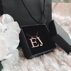 Zwei Initialen Halskette