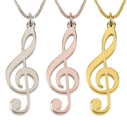 Treble Clef Halskette