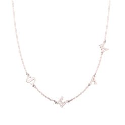 Seitlich Initialen Buchstaben Halskette