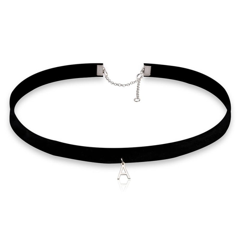 Single Initialien Choker Halsband Halskette