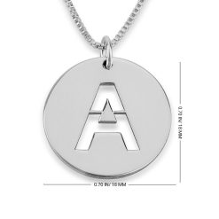 Initialien Disc Halskette