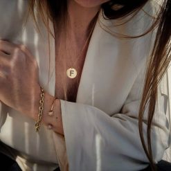 Initialien Disc Halskette