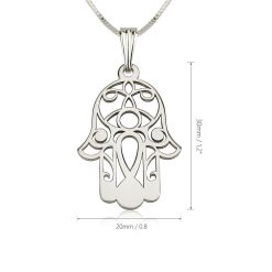 Hamsa Halskette - Hand der Fatima Halskette