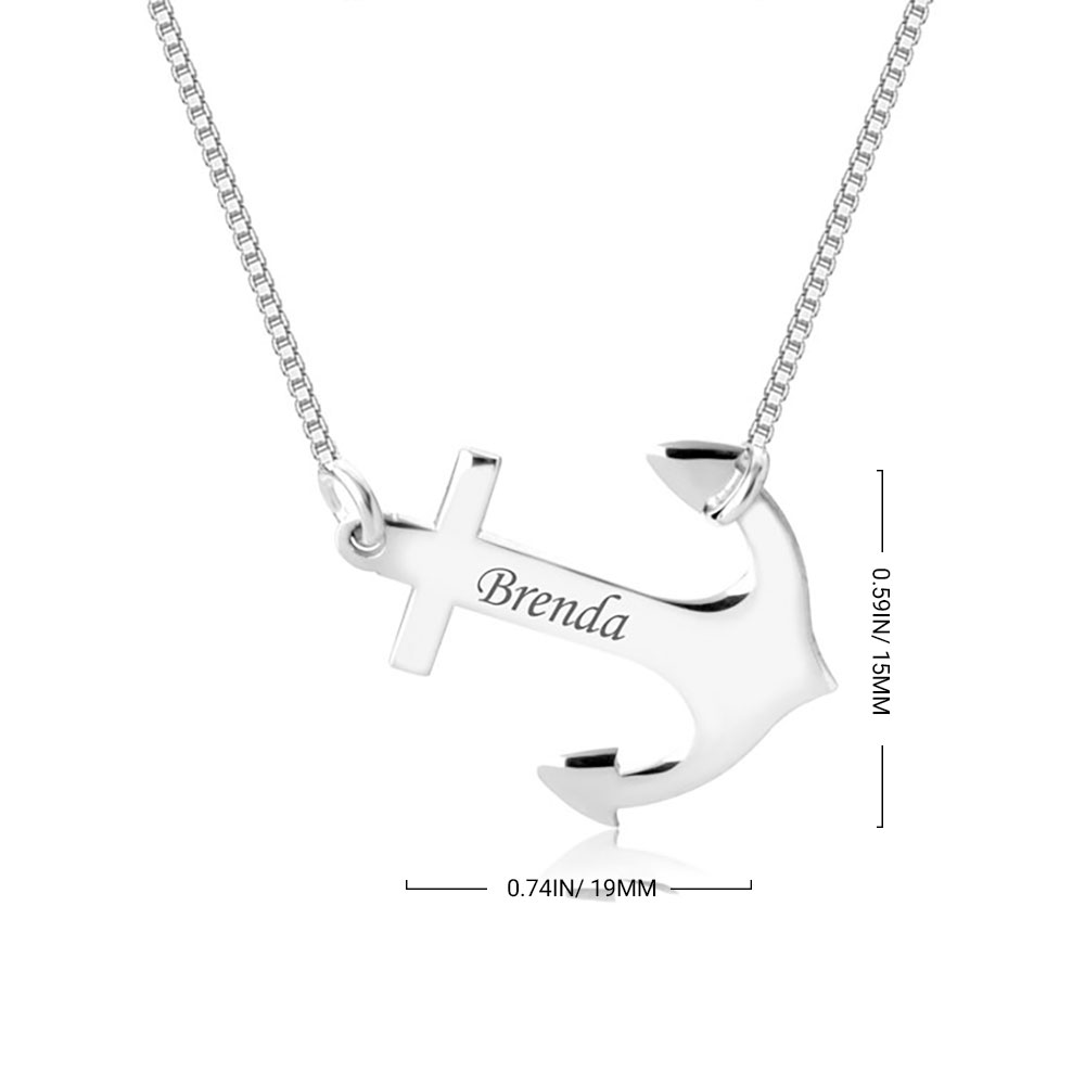 Personalisierte Anker Anh?nger Halskette