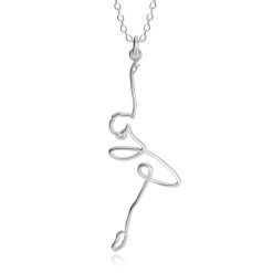 Linienkunst Ballerina Halskette