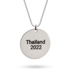 Vorder- und R?ckseite eingravierte Urlaub Halskette